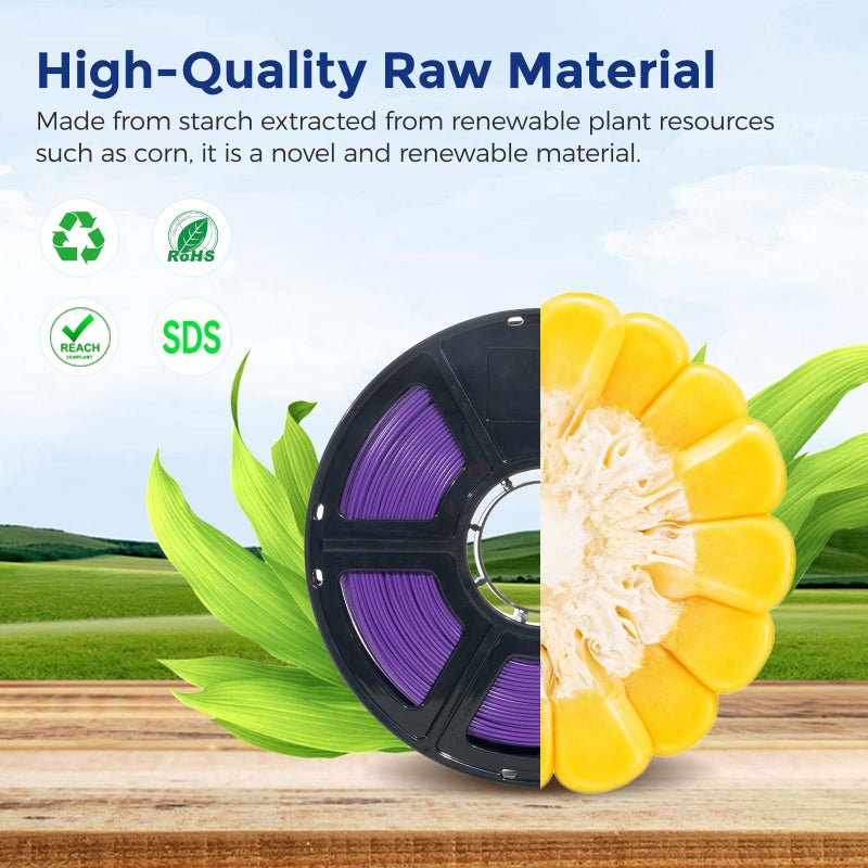 Flashforge PLA Flexible 1.75 mm 3D Printer Filament, 3D Printing Filaments 1kg Spool-Dimensional Accuracy +/- 0.02mm, Environmental Friendliness, no Smoke and no Odor (Purple, PLA Flexible) - Image 5