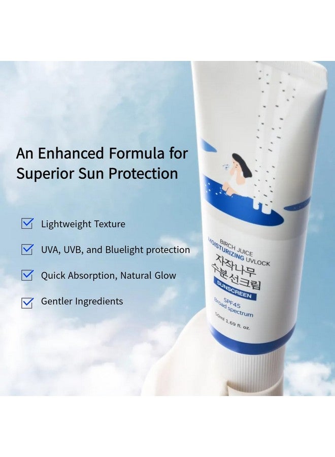 راوند لاب مرطب راوند لاب بيرش جوس، قفل للأشعة فوق البنفسجية، 1.69 أونصة سائلة، عامل حماية من الشمس 45، طيف واسع، واقي من الشمس مرطب، لا يترك علامات بيضاء، حماية قوية من الأشعة فوق البنفسجية، نوع الجوهر الرطب، صديق للمحيطات - آمن على الشعاب المرجانية - Image 3