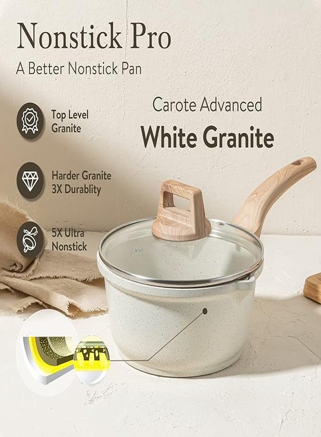 FAGVA 16 cm Non-Stick Milk Pan with Marble Coating & Lid | One-Handed Induction Compatible Pot | Perfect for Tea, Coffee, Chai, Milk Boiling & Small Meals | Easy Clean Multi-Use Cookware for Everyday - Image 4