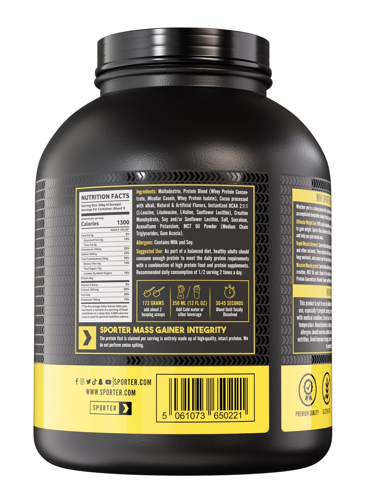 Body Builder Extreme Chocolate Mass Gainer 5lb