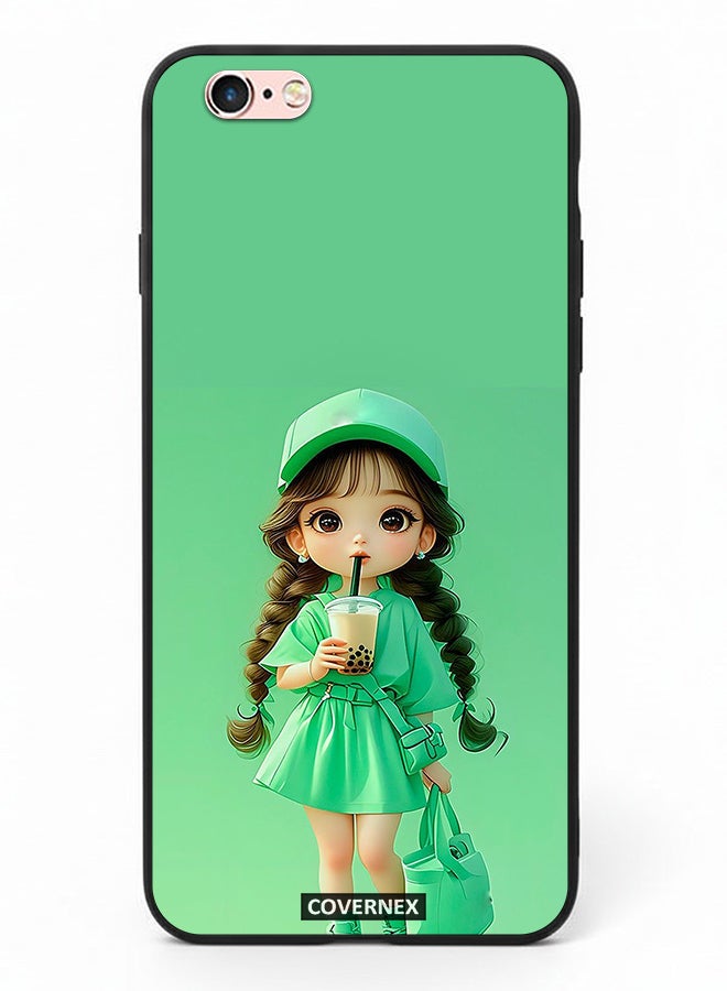 Covernex Apple iPhone 6 Protective Case Cover Printed Featuring Boba Girl Chibi Style Fashion - Image 2