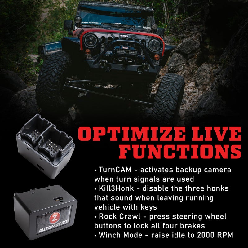 Z Automotive Z Automotive Tazer Mini Programmer | Fits 2018-2024 Jeep Wrangler JL and Gladiator JT | Customize Over 70 Settings | Activates Anti-Theft Pin Lock, Rock Crawl, Winch Mode and More!  - Image 5