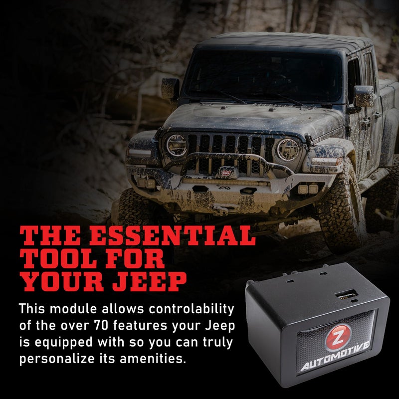 Z Automotive Z Automotive Tazer Mini Programmer | Fits 2018-2024 Jeep Wrangler JL and Gladiator JT | Customize Over 70 Settings | Activates Anti-Theft Pin Lock, Rock Crawl, Winch Mode and More!  - Image 4