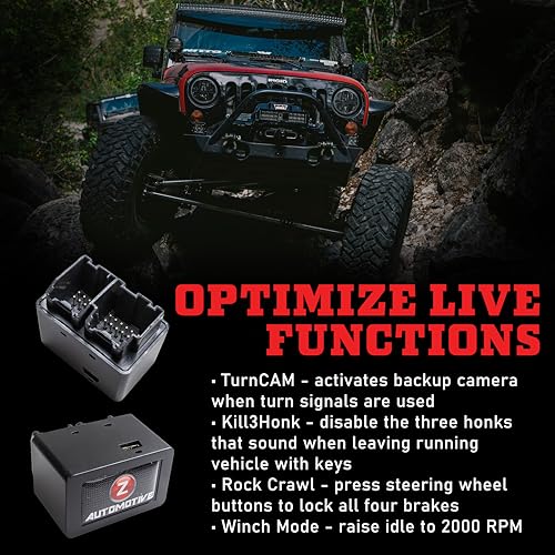 Z Automotive جهاز برمجة تازر ميني من زد أوتوموتيف | يناسب جيب رانجلر JL من 2018-2024 وجيبت غلادياتور JT | تخصيص أكثر من 70 إعدادًا | ينشط قفل الدبوس المضاد للسرقة، وضع تسلق الصخور، وضع الونش والمزيد! - Image 5