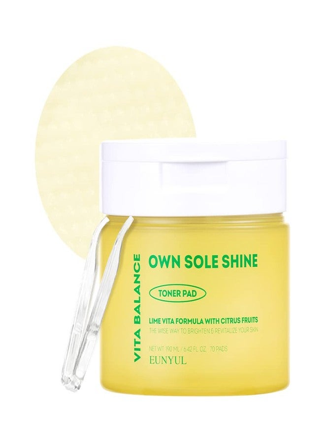 EUNYUL Vita Balance Own Sole Shine Toner Pad 70 Pads 6.43 fl. oz. Vitamin C Toner Pads - Image 1