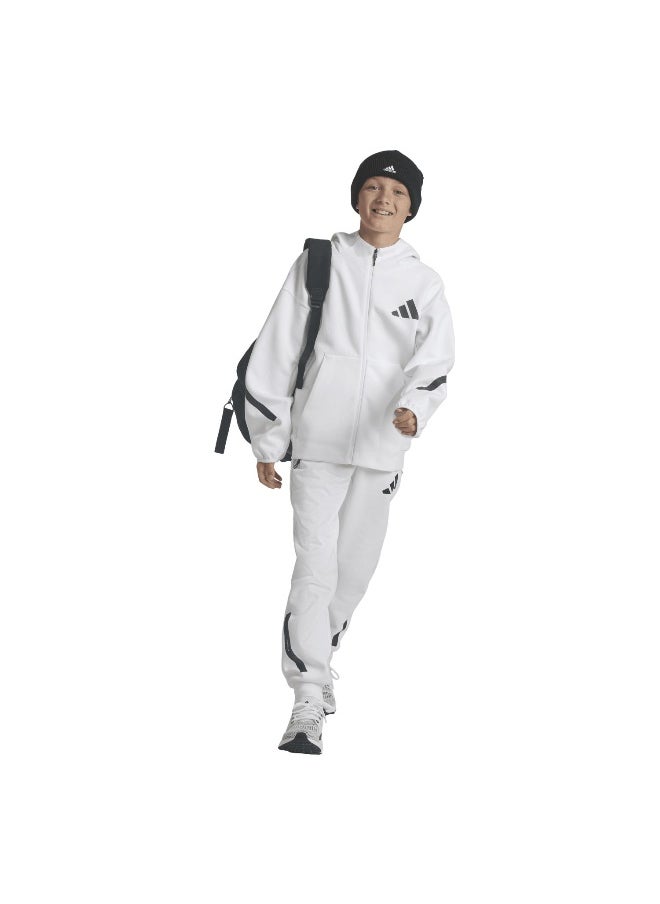 Adidas Adidas J Z.N.E.Fz White Training Track Tops For Kids Unisex 128  - Image 5