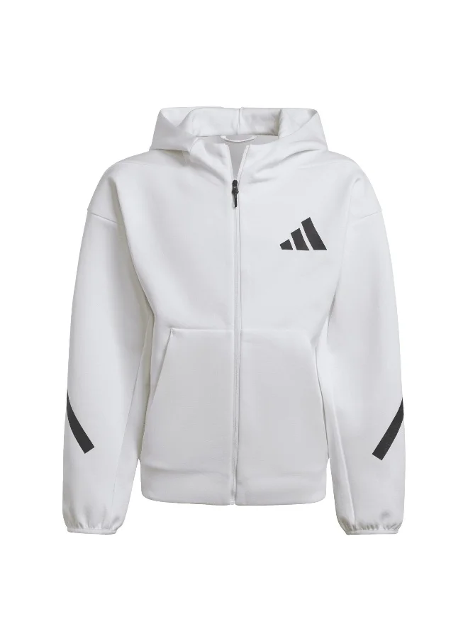 Adidas Adidas J Z.N.E.Fz White Training Track Tops For Kids Unisex 128