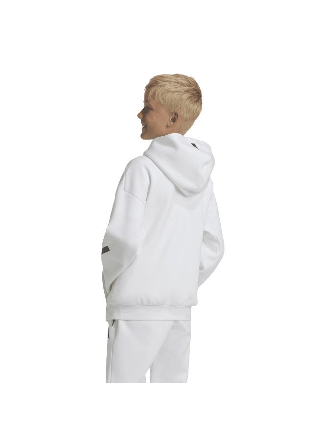Adidas Adidas J Z.N.E.Fz White Training Track Tops For Kids Unisex 128  - Image 4