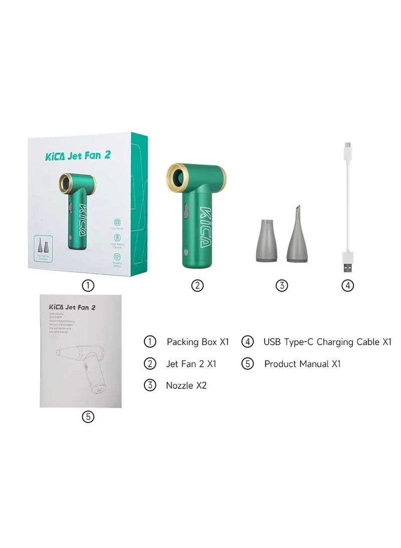 KiCA JetFan Electric Compressed Air Duster Mini Air Blower for Outdoors Picnic Camping Hair Drying PC Vacuum Cleaner - Image 2