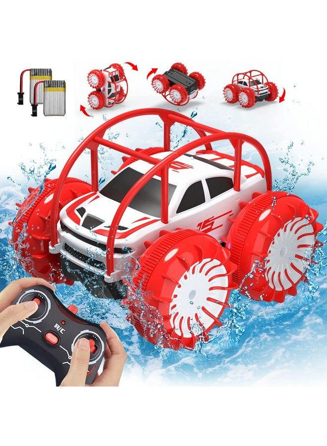 MaxTronic سيارة تحكم عن بعد سيارات Rc سيارات برمائية على اليابسة والماء لعبة شاطئ وحوض سباحة سيارة Offroad Rc قادرة على الدوران 360° مع أضواء جانبية للأطفال من 3 إلى 12 سنة أولاد وبنات - Image 2