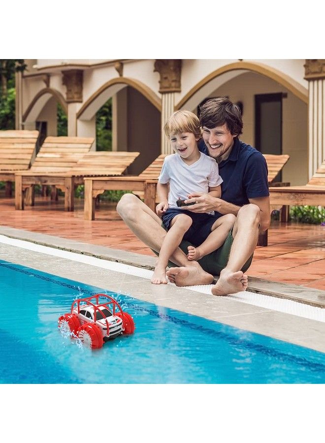 MaxTronic سيارة تحكم عن بعد سيارات Rc سيارات برمائية على اليابسة والماء لعبة شاطئ وحوض سباحة سيارة Offroad Rc قادرة على الدوران 360° مع أضواء جانبية للأطفال من 3 إلى 12 سنة أولاد وبنات - Image 5