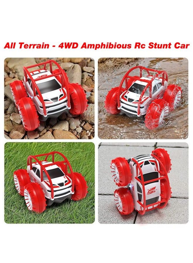 MaxTronic سيارة تحكم عن بعد سيارات Rc سيارات برمائية على اليابسة والماء لعبة شاطئ وحوض سباحة سيارة Offroad Rc قادرة على الدوران 360° مع أضواء جانبية للأطفال من 3 إلى 12 سنة أولاد وبنات - Image 4