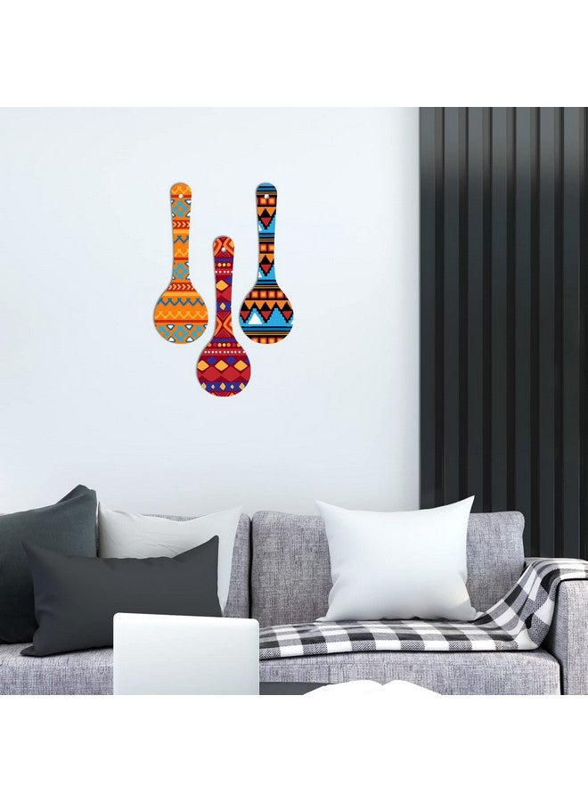 آرتفيب شماعات حائط خشبية بنمط أفريقي من آرتفايبس للمنزل | المكتب | غرفة المعيشة | هدية | ديكورات عصرية | ديكورات حائط للمطبخ | ديكورات منزلية معلقة (Wh 5002N)، طقم من 3 قطع - 33.02 سم - Image 2