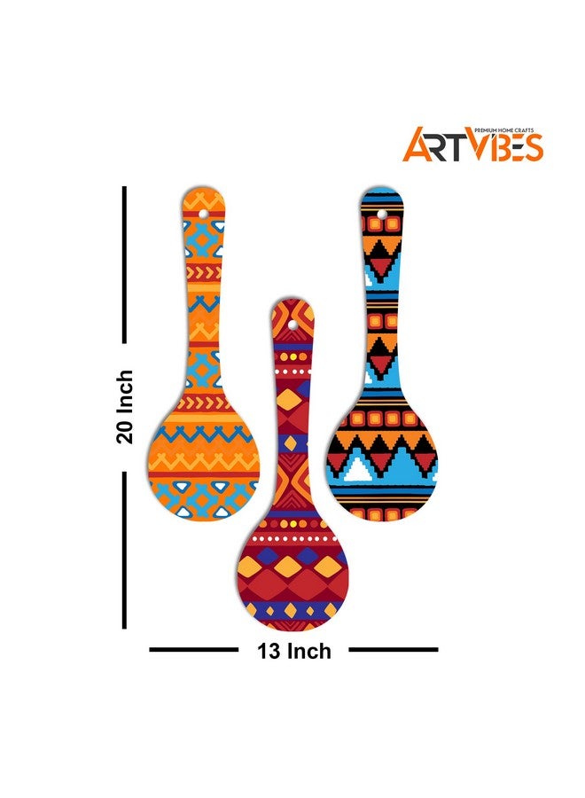 آرتفيب شماعات حائط خشبية بنمط أفريقي من آرتفايبس للمنزل | المكتب | غرفة المعيشة | هدية | ديكورات عصرية | ديكورات حائط للمطبخ | ديكورات منزلية معلقة (Wh 5002N)، طقم من 3 قطع - 33.02 سم - Image 5