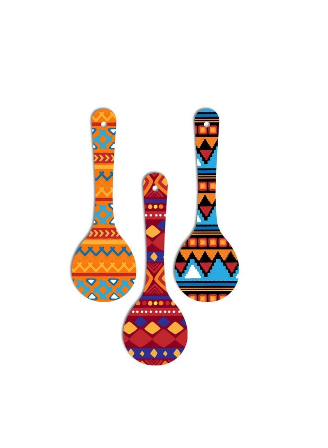 آرتفيب شماعات حائط خشبية بنمط أفريقي من آرتفايبس للمنزل | المكتب | غرفة المعيشة | هدية | ديكورات عصرية | ديكورات حائط للمطبخ | ديكورات منزلية معلقة (Wh 5002N)، طقم من 3 قطع - 33.02 سم - Image 1