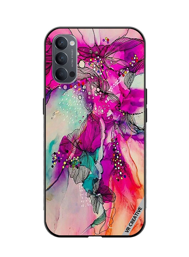 VR CREATIVE Protective Case Cover For Oppo Reno4 Pro 5G Aesthetics Painting Design  Multicolour - Image 1