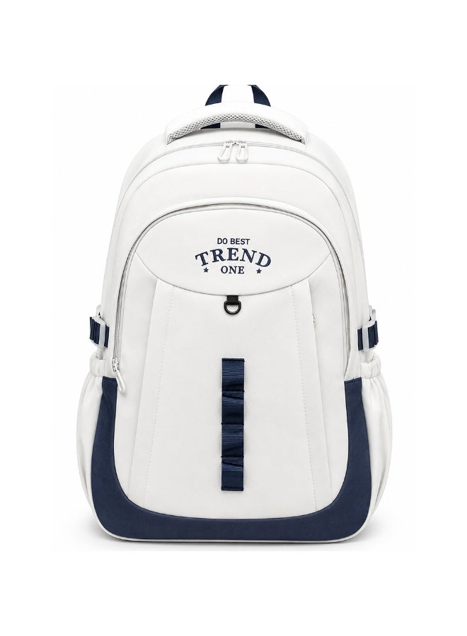 18 Inch School Backpack for Boys & Girls, Large Student Backpack with Multiple Compartments, Front Zipper Pocket, Side Bottle Pockets, Comfortable Carry Handle, 48 * 33 * 15 CM