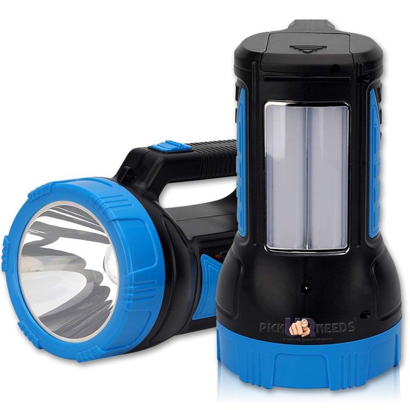 Pick Ur Needs Long Range Search Torch Light 50 Watt Rechargeable with 2 Side Emergency Tube Light (Color-As per Availability) - Image 5
