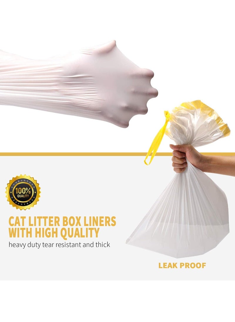 SYOSI - Cat Litter Box Liners, 14 Count Jumbo Extra Durable Large Drawstring Kitty Litter Pan Bags Cat Waste Litter Bags Pet Cat Supplies (36" x 18") - Image 1