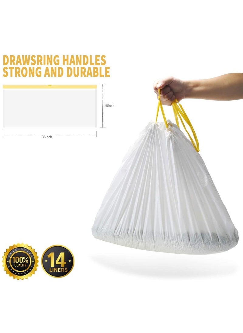 SYOSI - Cat Litter Box Liners, 14 Count Jumbo Extra Durable Large Drawstring Kitty Litter Pan Bags Cat Waste Litter Bags Pet Cat Supplies (36" x 18") - Image 1