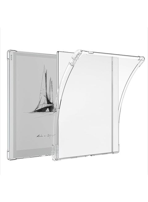Clear Case Compatible With Onyx Boox Go 2024 10.3 Inch Ebook Transparent Silicone Flexible Soft Back Cover With Pen Holder For Boox Go 10.3''