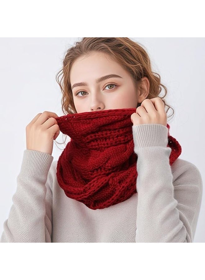 HZYH Scarf For Women, Winter Scarf Infinity Scarf For Women For Cold Weather, Warm Knit Winter Infinity Circle Loop Scarf - Image 3