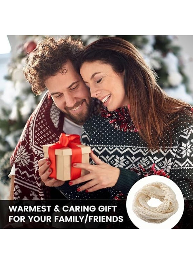 HZYH Scarf For Women, Winter Scarf Infinity Scarf For Women For Cold Weather, Warm Knit Winter Infinity Circle Loop Scarf - Image 4