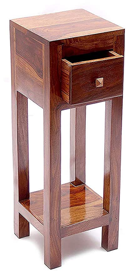 umark Wood Tall End Table Side Table With A Drawer Bedside For Living Room Bedroom Home Office Natural Finish - Image 1