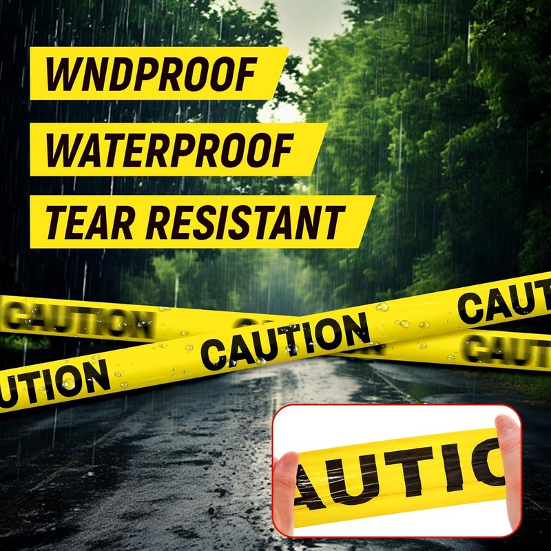 TopSoon Non-Adhesive Bright Yellow Caution Tape 3-Inch by 1000-Feet Do Not Enter Tape Roll, Highly Visible Barricade Tape Premium Weatherproof Safety Barrier Tape - Image 4