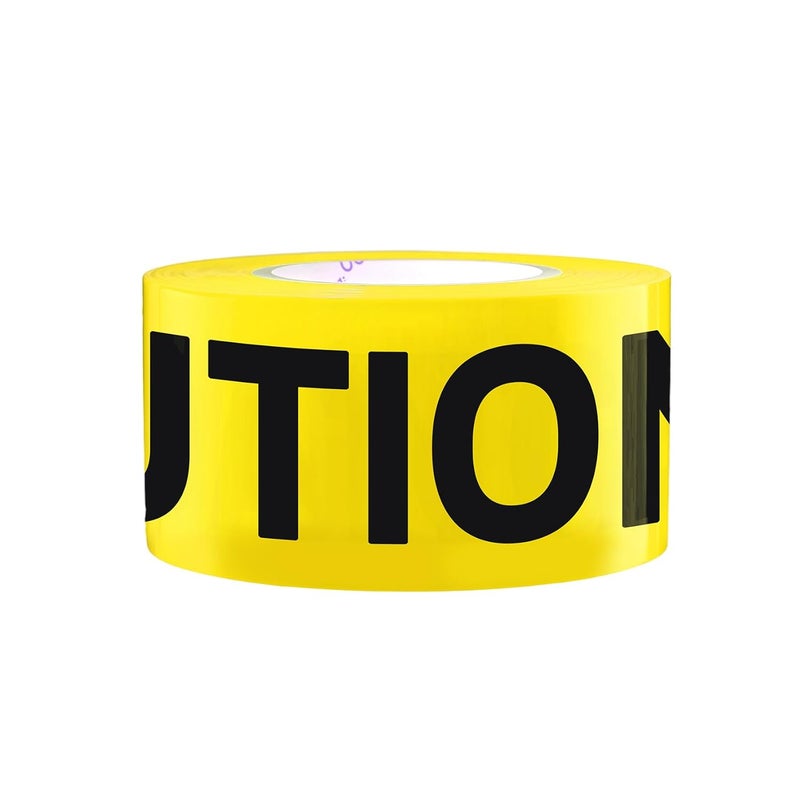 TopSoon Non-Adhesive Bright Yellow Caution Tape 3-Inch by 1000-Feet Do Not Enter Tape Roll, Highly Visible Barricade Tape Premium Weatherproof Safety Barrier Tape - Image 1