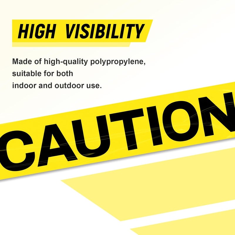 TopSoon Non-Adhesive Bright Yellow Caution Tape 3-Inch by 1000-Feet Do Not Enter Tape Roll, Highly Visible Barricade Tape Premium Weatherproof Safety Barrier Tape - Image 3