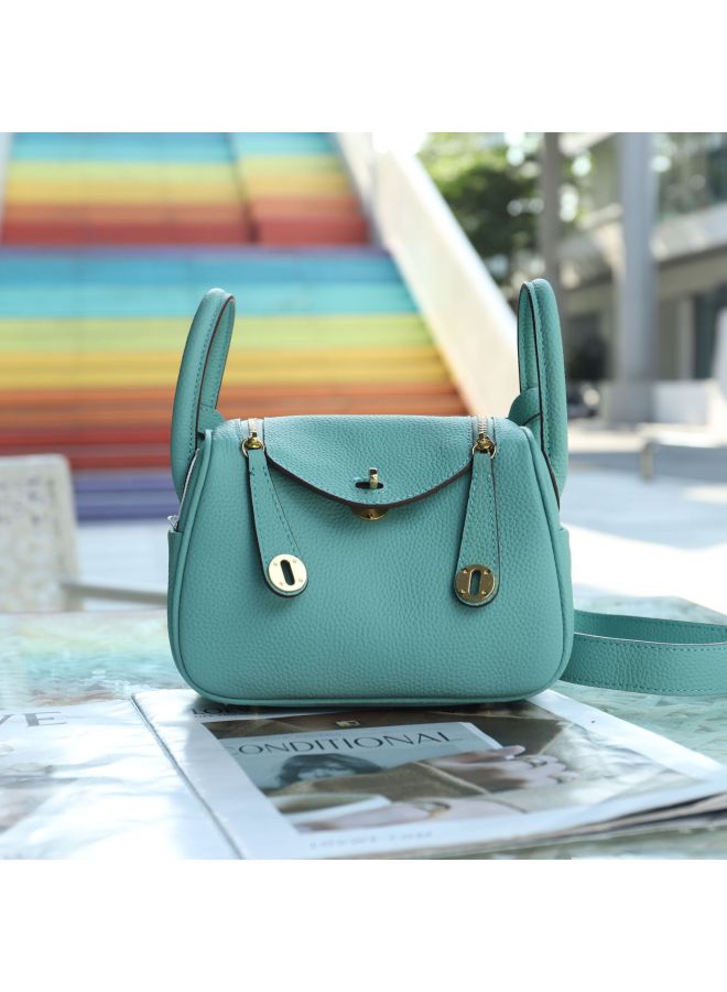 Jinlida Mini Lindi Bag Cowhide Doctor Bag Genuine Leather Women's Bag Trendy One-shoulder Crossbody Portable Pillow Medicine Bag - Image 2
