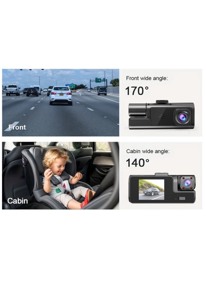 Dual-Lens A22 Dash Cam Front & Rear Camera with 1080P+720P HD Recording+32G内存 - Image 5