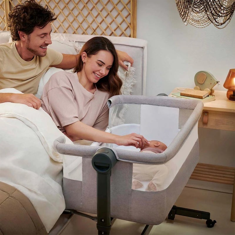 Kinderkraft - Adjustable Baby Bedside Crib Nestee Up2 2 in 1 - Light Grey - 29511 - Image 2