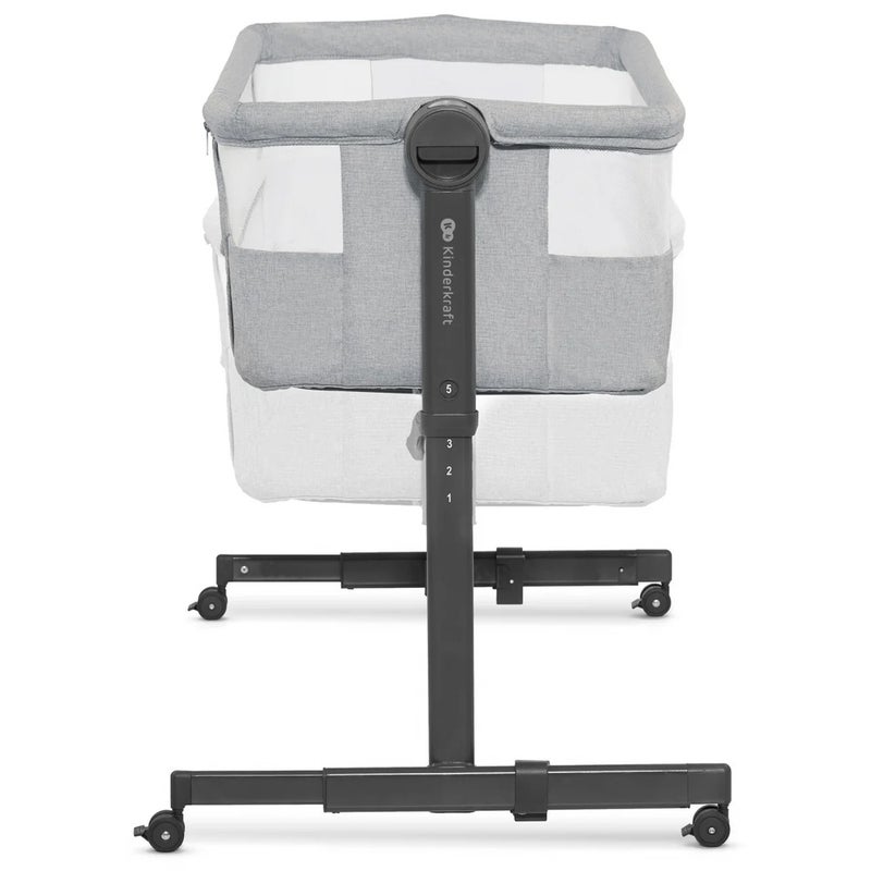 Kinderkraft - Adjustable Baby Bedside Crib Nestee Up2 2 in 1 - Light Grey - 29511 - Image 5