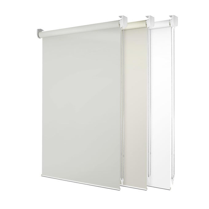 ROLLER SHADE 100 BLACKOUT UV PROTECTION EASYCARE FABRIC ROLLER BLIND FOR WINDOWS DOORS PULL DOWN WINDOW SHADE GREY 49 W X 78 H