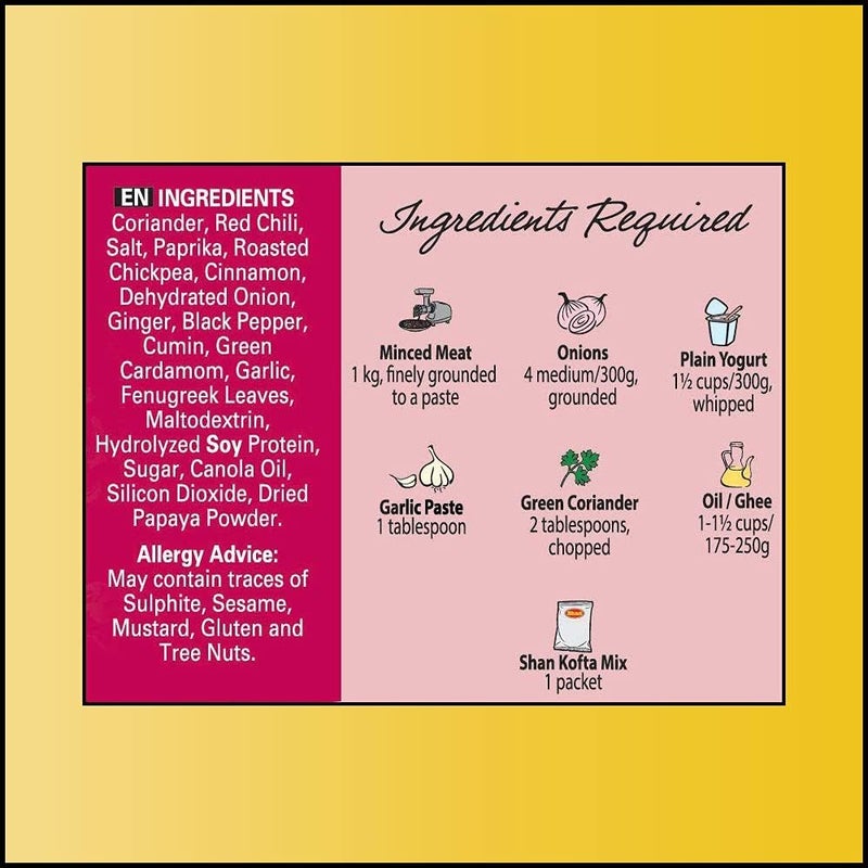 Shan Kofta Recipe & Masala Mix 50g - Image 3