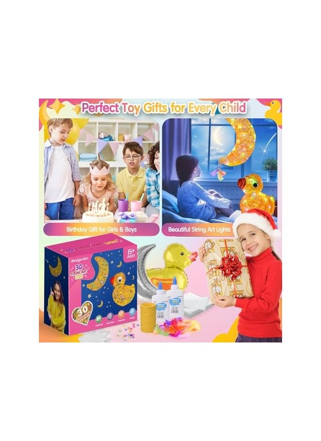 The Bros String Art Kit, DIY 3D String Light Up Lanterns, Arts and Crafts Kits for Kids Ages 8-12, Unique Birthday Gifts for Girls Boys  - Image 4
