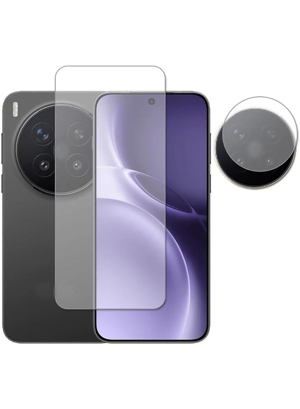 QIRG 1pc Tempered Glass Screen Clear 1× Camera Lens Protector Film For ViVo X300 Pro