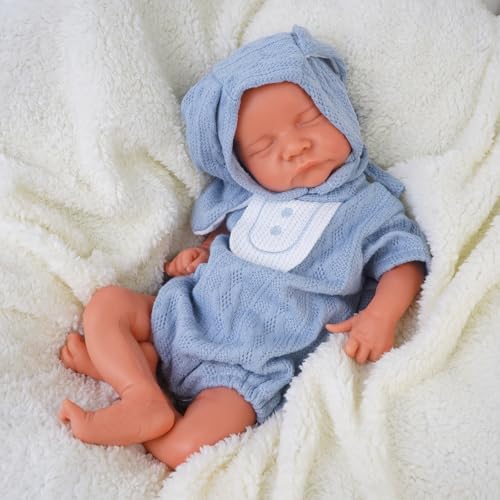 KUICEO Full Silicone Reborn Baby Dolls17 Inch Realistic Newborn Anatomically Correct Boy with Realistic Blood Vessels and SkinSilicone Full Body Lifelike BabyGreat Gift for Childrenwith Gift Box - Image 1