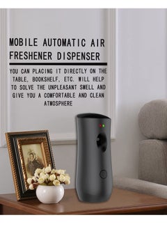 Automatic Air Freshener Dispenser Adjustable Aroma Spray Machine Free Stand or Wall Mounted for Bedrooms, Bathrooms Offices Airports Hotels Commercial Places  Black Battery Not Included