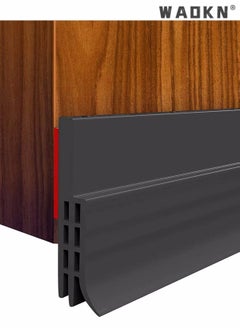 Adhesive Under Door Sweep Weather Stripping Soundproof Rubber Bottom Seal with Wider Strong for Interior Exterior Doors Guard Against Drafts Dust Noise Animals (90cm Black)