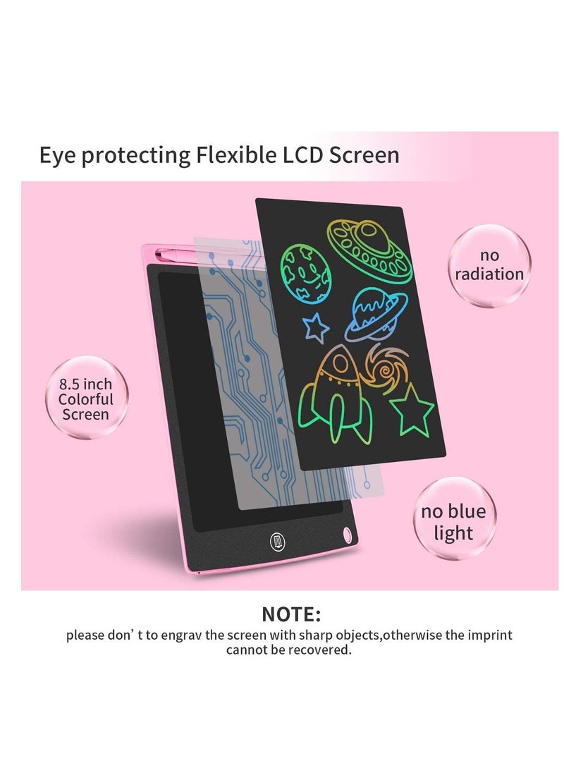 بامير - جهاز لوحي للكتابة بشاشة LCD مقاس 8.5 بوصة لوحة رسومات رقمية إلكترونية قابلة للمسح قابلة لإعادة الاستخدام لتعلم الأطفال وممارساتهم - Image 1