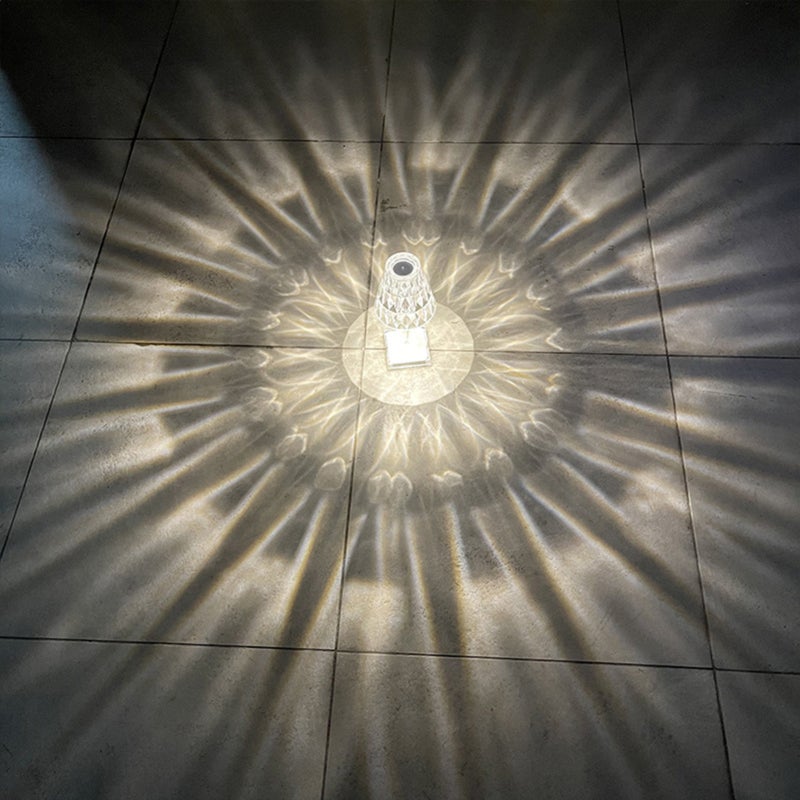 Acrylic Lampshade Diamond Shape LED Lighting - Touch Control Dimmable Lamp - Rechargeable 2000mAh Battery for Home Hotel Decor - Image 2