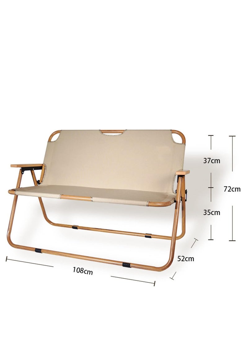 Manful Portable Folding Camping Chair Beige, Lightweight Folding Chair for Outdoor Enthusiasts, Folding Chair for Every Adventure, Folding Camping Chair for Travel and Leisure  - Image 3