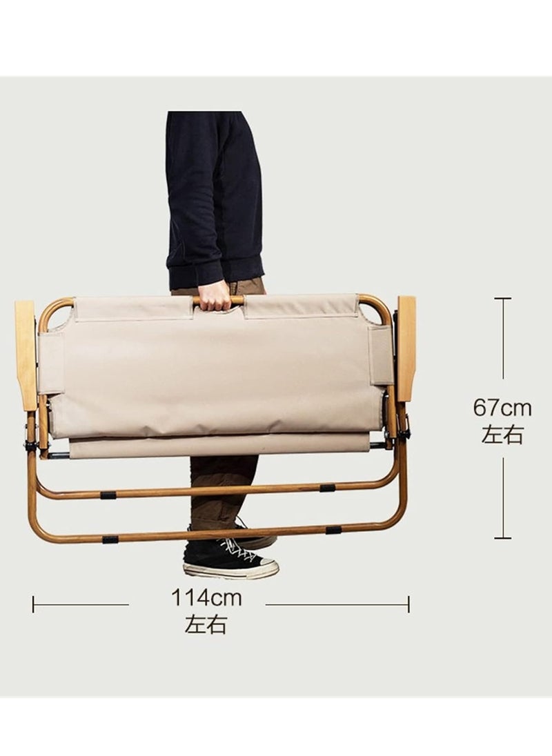 Manful Portable Folding Camping Chair Beige, Lightweight Folding Chair for Outdoor Enthusiasts, Folding Chair for Every Adventure, Folding Camping Chair for Travel and Leisure  - Image 5