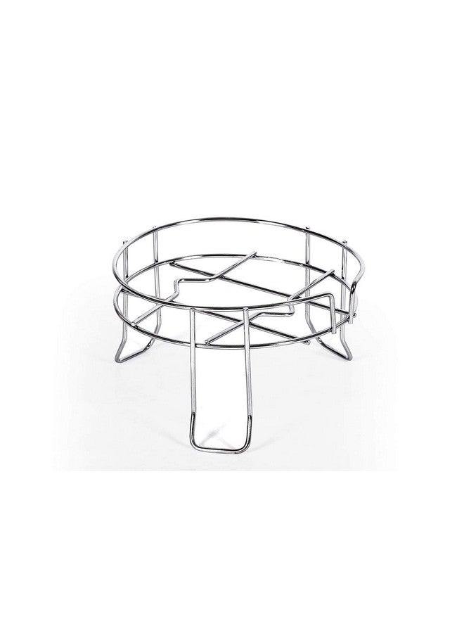 Kavid Heavy Stainless Steel Chrome Plated Fancy Water Matka And Pot Stand (Silver, Standard), Step Shelf - Countertop - Image 3