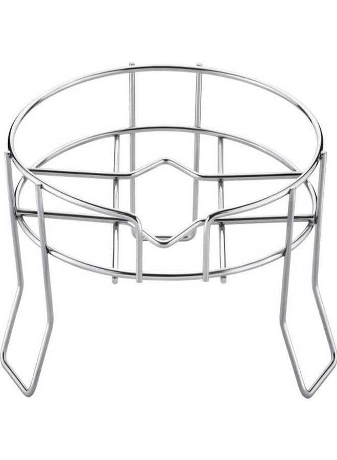 Kavid Heavy Stainless Steel Chrome Plated Fancy Water Matka And Pot Stand (Silver, Standard), Step Shelf - Countertop - Image 5