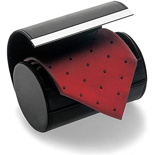 Fosinz Tie Box Travel Case Men's Necktie Gift Box Cylinder Shape Anti-Wrinkle Storage Business Gift Bow Tie Packaging - Image 1