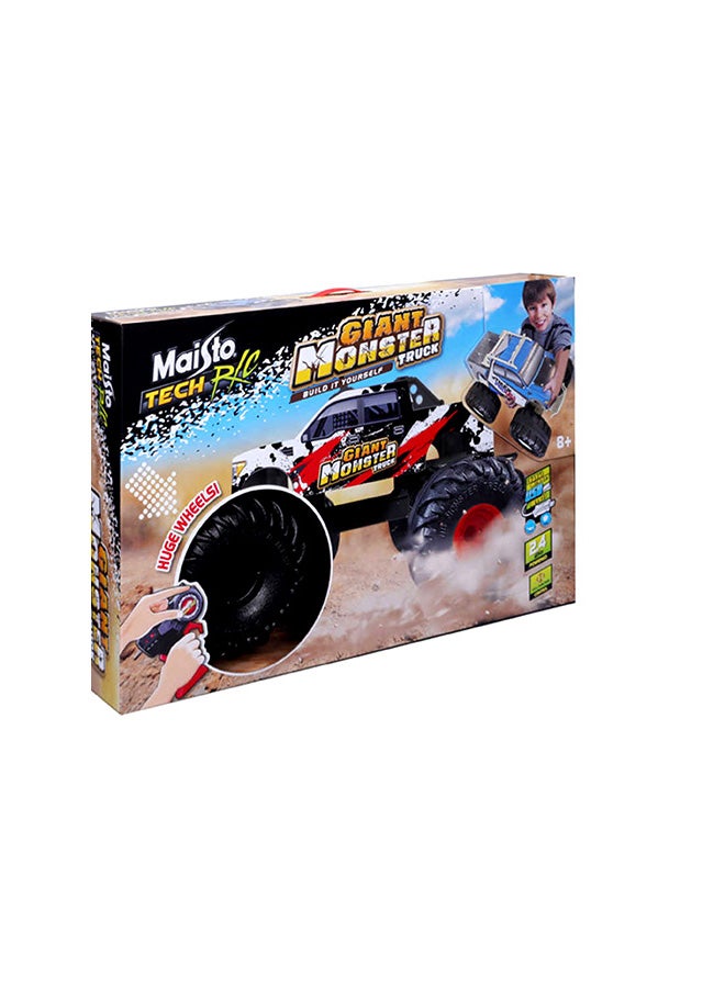 Maisto Giant Monster Truck White RC Remote Control Vehicle 2.4Ghz USB Gift for Kids Girls & Boys Electric Powered High Speed Vehicle for All Ages - Image 1